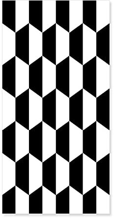 YangYun Home Decoration Moderne minimalistische abstrakte schwarz-weiße Gitter-Tapete, geometrisches Muster, für Wohnzimmer, Schlafzimmer, PVC, nicht geklebt, Rolle 4 cm B x 80 cm L (Stil J)