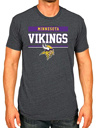 Team Fan Apparel NFL Team Block Tagless T-Shirt für Erwachsene, Baumwollmischung, Anthrazit, perfekt für den Spieltag, Komfort und Stil