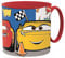 Kids Character Cute Mini Mug 265ML Drinking Re-Usable Plastic Cup Microwave Safe (Cars Lets Race)