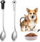 EQLEF Katzen löffel Katze Edelstahl, Paw Cat Can Spoon Hundelöffel aus Edelstahl zum Füttern von Nassfutter für Haustiere, 2 Stück