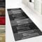 KARAT Tapis de Cuisine Ignifuge - Tapis de Course Noir 67x200 cm - Velours Fin, Confort Pieds Nus - Qualité Allemande - Carpette pour Couloir et Salon, Compatible avec Chauffage au Sol - Via Veneto