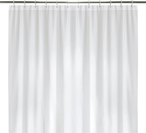 LiBa Doublure de Rideau de Douche pour Salle de Bain, Rideau de Douche en Plastique imperméable de qualité supérieure PEVA Non Toxique 8G Accessoires de Salle de Bain Robustes 183 x 213 cm