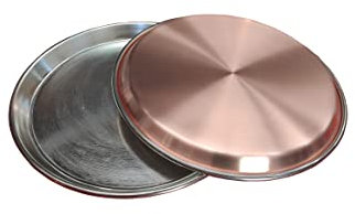 1920 Pavoni Tortiera in Rame stagnato, Diametro 32 cm, Bordo 2 cm