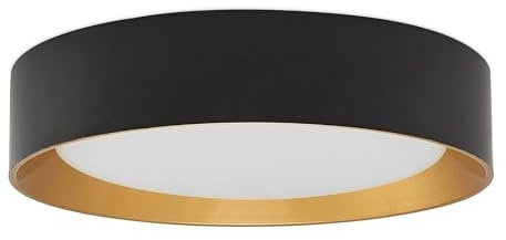 Lindby LED Deckenleuchte Kambia (Modern) in Schwarz aus Aluminium (1 flammig,) - Lampe Deckenlampe Wohnzimmerleuchte
