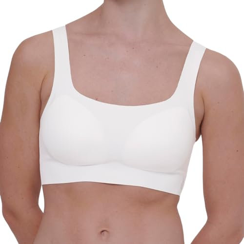 sloggi Zero Feel 2.0 Top, Regiseno Donna, Silk White, L