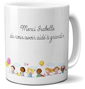 DECOHO - Tasse Merci pour nounou personnalisable avec prénom · Cadeau personnalisé remerciement nounou - Brillant