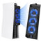 HUIJUTCHEN Ventilador de refrigeración PS5 con luz LED, ventilador de refrigeración silencioso PS5 para Playstation 5 con 3 ventiladores pequeños 3.0 puerto USB 2 ventilador de ajuste de velocidad