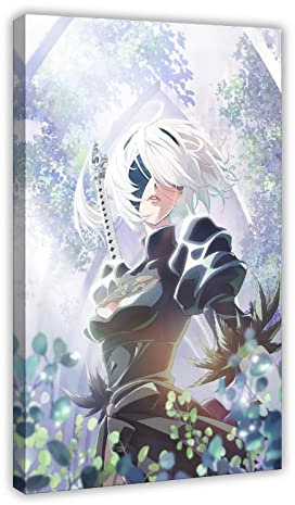 NieR:Automata Ver1.1a Anime Leinwandposter Schlafzimmer Dekor Sport Landschaft Büro Raum Dekor Geschenkrahmen 60 x 90 cm