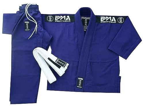 Playwell Uniforme per bambini blu navy Pro Elite BJJ GI, (viene fornita con cintura bianca)