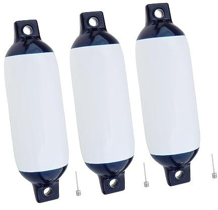 Dickly Bootsfender, Yachtfender-Stoßstangen, Bootsboje, aufblasbare Marine-Bootsstoßstange zum Anlegen von Polstern, 3 Satz Bootsfender