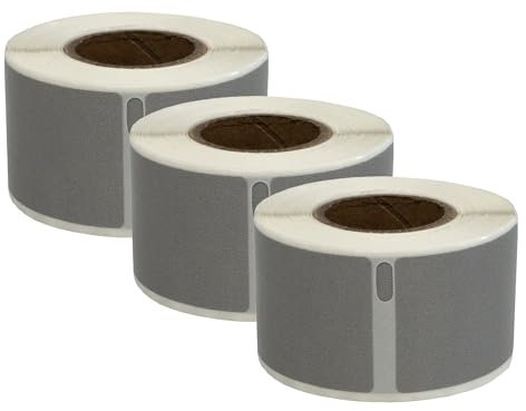 DULA Etiketten - Kompatibel mit Dymo 99012 / S0722400 Etiketten - Silber - Adressetiketten - 3 Rollen - 36 x 89 mm - 260 Etiketten pro Rolle