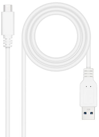 Nanocable Cable USB 3.1 Gen2 USB-C/A 2 M Blanco