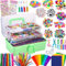Gutenguy Bastelset Kinder, 3000+Pcs Bastelkoffer Bastelbedarf Material Set, Große Bastelbox Geschenke für Mädchen Jungen3 4 5 6 7 8 9 10 11 12 Jahre-Hellgrün