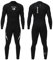 Owntop Herren Neoprenanzug 3/2mm - Vorderer Reißverschluss Voll Tauchanzüge, Stretch Pro Neopren-Nassanzug Thermische Volle Länge Tauchhaut zum Surfen Schnorcheln, Herren Schwarz 3XL