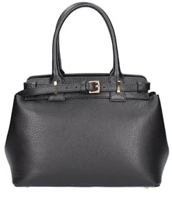 Viola Castellani Borsa a mano Donna. Prodotto artigianale. Materiale esterno: Vera pelle. Made in Italy. GLX220714623FBG-D28_NERO. 30x22x13 cm