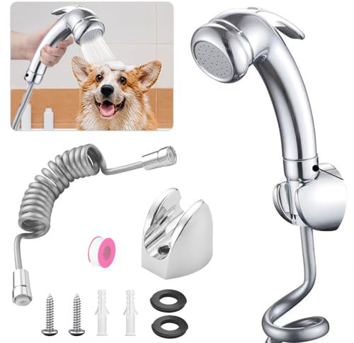 JINYOMFLY Set Doccia Bidet per WC, Doccetta per Bidet, Spruzzatore per Bidet, Soffione Doccia per Lavabo WC, con Tubo Doccia 2m e Supporto Doccetta, Adatto per La Pulizia Di Bagni e Cucine