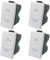 Set di 4 Interruttori Doppio Pulsante Compatibili con Bticino per Tapparelle Elettriche e Tende, Automazione Persiane, Interruttore Compatibile con Bticino Matix (4 Prese Doppio Pulsante)