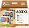 colorfly 603XL Druckerpatronen Kompatible für Epson 603 603 XL Multipack für Druckerpatronen Epson XP 2100 XP 2105 XP 2150 XP 3100 XP 3105 XP 4100 XP 4150 Workforce WF 2830 WF 2835 (8er-Pack)