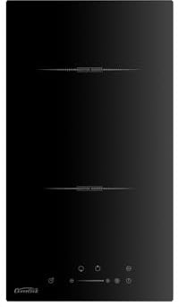 COVERCOOK Built-in Induction Hob 30cm, 2 Zone Electric Hob, 2 Ring Domino Cooktop, Double Induction Cooker with 9 Power Levels, 3500W, Slider Touch Control, Timer, Child Lock, Power Boost, Black