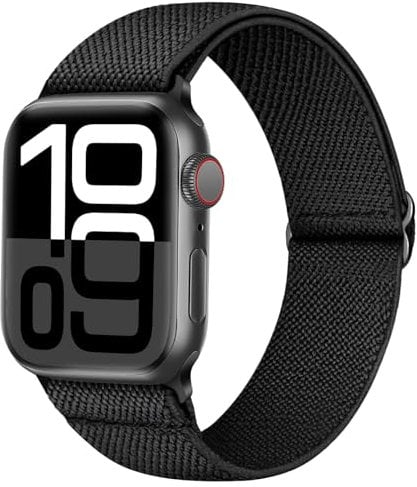 Raradev Water-Resistant Elastic Band Compatible for Apple Watch Straps 42mm/46mm/45mm/44mm/49mm/41mm/40mm/38mm Women Men, Stretch Sweatproof Strap for iWatch SE/Ultra/Series 10/9/8/7/6/5/4/3/2/1