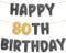 TOYVENTURES 80th Birthday Banner pre strung - NO DIY - Gold Glitter 80th Birthday Decorations for Women & Men, Party Banner - Party Decor Sign Funny Party Supplies, Did we mention NO DIY?