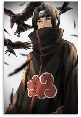 LIDIANWE Itachi UchihaCreativity Into Simple Design Leinwandmalerei, Animationsfilm, Leinwandposter, Jugendposter, dekoratives Heimästhetik-Poster, 30 x 45 cm, ungerahmt, 25