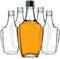 KADAX Botellas de cristal de 250 ml con tapón de rosca, 50 unidades, botellas vacías para rellenar, botellas de licor de cristal, pequeñas botellas de licor, botellas de zumo (negro)