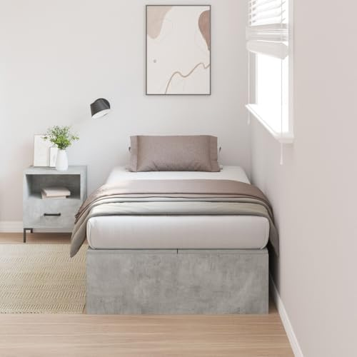 GCHDHAPB Möbel, Sitzgelegenheit: Sofas, Stühle, Bänke, Hocker, Ottomane und Teile, Bettrahmen, Beton, grau, Beton, Einzelbett, langlebig