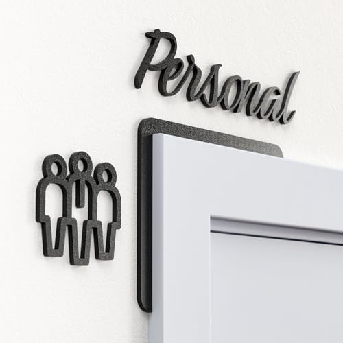 Modernes Tür Rahmen Schild Office | Beschriftung Personal | Selbstklebend | Wanddeko für Firmen und Arbeitsräume
