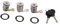 Interrupteur de démarreur de serrure d'allumage av Serrure de porte de voiture avec clés (252522) for Citroën Berlingo Xsara, Peugeot Partner 1996-2007 9170.G3 9170.CW cylindre de serrure d'allumage e