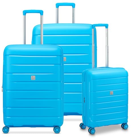 MODO by Roncato Starlight 3.0 Kofferset (Großer, Mittelgroßer, Kabinen) Hellblau