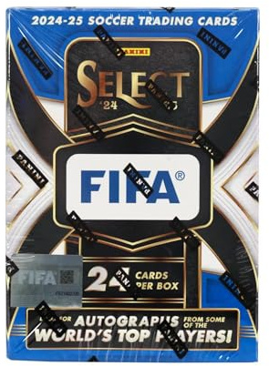 2024/25 Panini Select, FIFA-Fußball-Sammelkartenbox, 6er-Pack, Hobby-Blaster-Sammelkartenbox (eine Basis orange fluoreszierend pro Box)