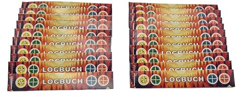 Generisch 20 giornali di bordo geocaching, 30 pagine, 360 voci, busta impermeabile, con campo per informazioni bonus (foresta)