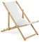 Unbekannt Liegestuhl klappbar aus Holz – 2er Set weiß Stabiler Gartenliege - Strandliege, leichte Sonnenliege für Garten, Balkon und Strand Bars - Liege modern Design