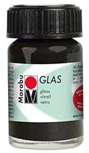 Marabu Glas Farben für Glas 15 ml 35130639-073 Nero-2 Stück