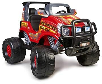 Feber Monster Truck Challenger - 2-Sitzer-Elektroauto für Jungen und Mädchen ab 3 Jahren, 12 V (Famosa 800012464), Mehrfarbig