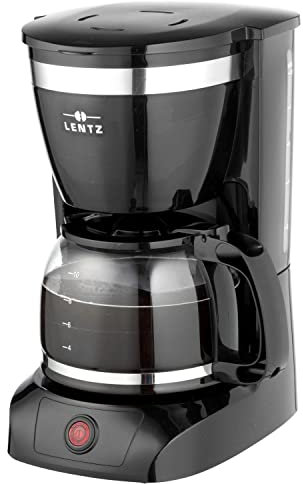 LENTZ Kaffeemaschine 10-Tassen Kaffeeautomat mit Permanentfilter inkl. Messlöffel (schwarz)