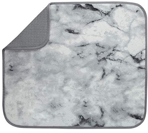 S&T INC. Marble Marmordruck Abtropfmatte, Polyester, Marmor