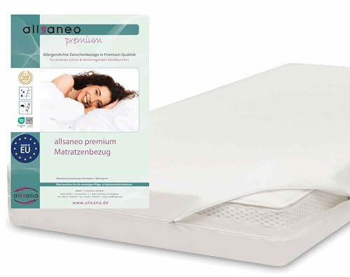 allsaneo Premium Allergiker Matratzenbezug 180x220x30 cm | Allergie Bezug extra weich und leicht | Anti Milben Encasing | Milbenschutz | allergendichter Zwischenbezug | TÜV geprüft