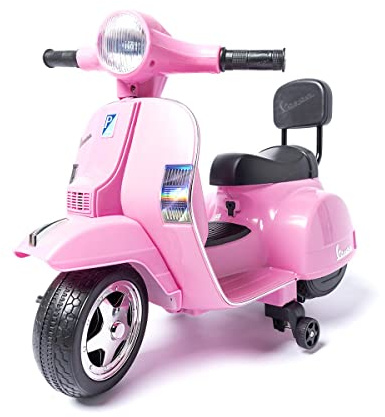 Vespa Classique PX150 Mini Officielle - Rose- Moto électrique pour Enfant 6v