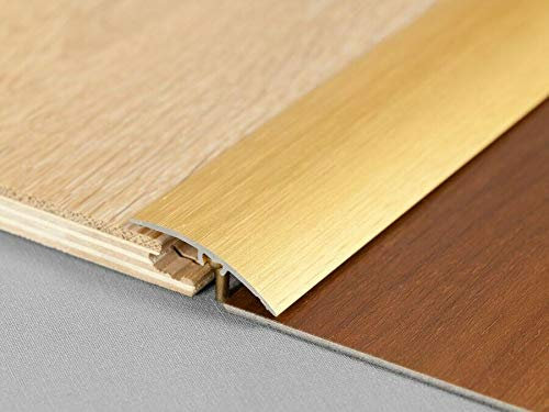 1 Piece of Brushed Gold Anodised Aluminium Door Floor Bar Edge Trim Threshold 41mm x 900mm