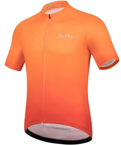 ROTTO Herren Radtrikot Fahrradtrikot Kurzarm Farbverlauf Serie