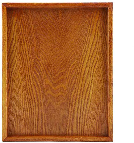 Holztablett, rechteckiges Holzteetablett, natürliches Bambus-Holz-Serviertablett, Moderne Bambus-Serviertabletts für Couchtisch-Tablett(30 * 24cm)