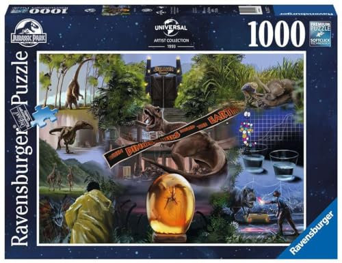 Ravensburger Puzzle 17147 - Jurassic Park - 1000 Teile Universal Vault Puzzle für Erwachsene und Kinder ab 14 Jahren, Blau