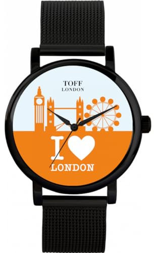 Toff London Orange London City Skyline Uhr