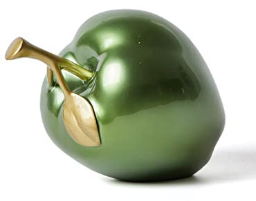 NENBOLEC Apfel Skulptur Statue Modern Dekor Geschenk Abstrakte Figuren Arts Polyresin Grün 18cm