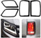 JHCHAN Scheinwerferabdeckung und Rücklichtabdeckung Satz für VW Amarok 2009–2022 V5 V6 Highline Startline Trendline Aventura Atacama Canyon (1 Satz)