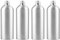 ZEOABSY 4 Pieces Empty 500ml Silver Aluminium Bottle with Silver Aluminium Screw Cap Travel Metal Bottles for Cosmetic Shampoo Body Washing Gel Essential Oil Liquid Travel