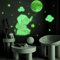 NA Qazuwa Cartoon Elefant Mond Stern kreative Fluoreszierende Wandaufkleber Sternenhimmel Aufkleber Leuchtsterne Wandsticker für Halloween Mädchen und Jungen Kinder Schlafzimmer Dekoration