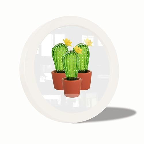 irbaniland Bunte runde Bilderrahmen zur Wandmontage, für Display oder Tischmontage, dekorativer Bilderrahmen zum Aufhängen, für Küche, Galerie, Hochzeit, runder Rahmen (weiß, 35,6 cm)